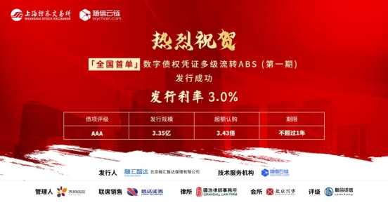 汇操盘 随信云链成功发行全国首单数字化电子债权凭证多级流转 ABS，开启供应链金融新篇